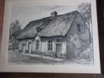 Originele inkttekening Alfons Van den Bossche - Mariekerke, Antiek en Kunst, Ophalen of Verzenden