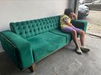 Sofa in velours - groen, Huis en Inrichting, Ophalen, Gebruikt, 100 tot 125 cm, Tweepersoons