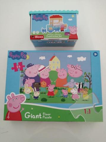 Peppa Pig vloerpuzzel & Lego Bloxx  box /Frozen vloerpuzel disponible aux enchères