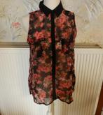 (80) - blouse femme t.38 rouge noire - pimkie -, Maat 38/40 (M), Pimkie, Zonder mouw, Ophalen of Verzenden