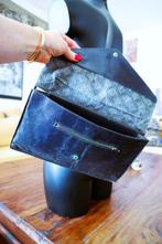 inventief zwartbruin kunstig retro tas, Handtassen en Accessoires, Tassen | Damestassen, Handtas, Gebruikt, Ophalen of Verzenden