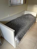 Bedbank met 3 lades, wit 80x200cm, Huis en Inrichting, Ophalen, Verstelbaar, Eenpersoons, Wit