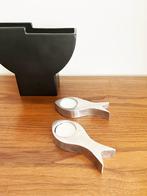 Vintage IKEA kandelaars in visvorm, Gebruikt, Overige kleuren, Ophalen of Verzenden, Metaal