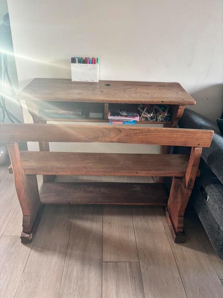Oldschool schoolbank, Antiek en Kunst, Antiek | Meubels | Kasten, Ophalen