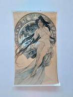 Alphonse Mucha - Die Musik - Foto D.Kusak, Antiek en Kunst, Kunst | Tekeningen en Fotografie, Ophalen of Verzenden