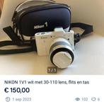 Nikon 1V1 30-110 lens flits tas oplader, Zo goed als nieuw, Ophalen