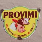 vintage emaille reclamenbord voeders PROVIMI, Verzamelen, Ophalen of Verzenden, Zo goed als nieuw, Reclamebord