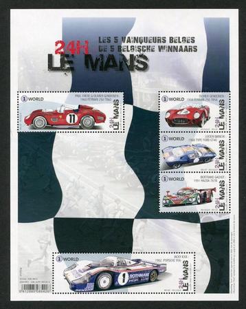 BL283 Postzegels "Wereld" 24h Le Mans - 5 Belgische winnaars beschikbaar voor biedingen