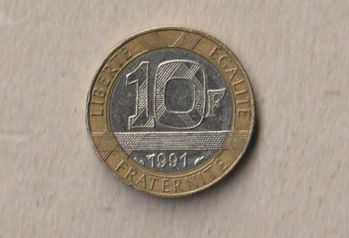 Frankrijk : 1 (gebruikte) munt van 10 fr. : 1991, Postzegels en Munten, Munten | Europa | Niet-Euromunten, Losse munt, Frankrijk