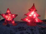 Rode ster en Kerstboom met lampjes - Kerstdecoratie - licht, Utilisé, Enlèvement ou Envoi