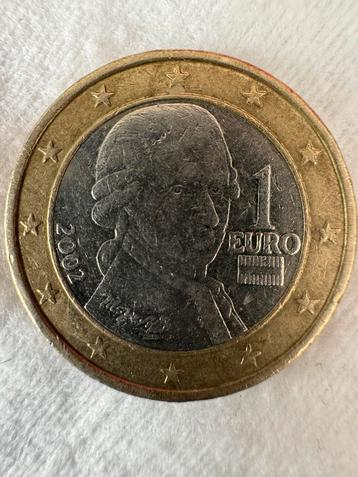 Pièce de 1€, Autriche,2002 à l’effigie de Mozart