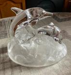 Vol glazen mama dolfijn met kleintje., Verzamelen, Ophalen of Verzenden, Nieuw, Dier