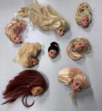 8 têtes de Barbie vintage Mattel avec de beaux cheveux 1998, Enlèvement ou Envoi, Comme neuf, Accessoires