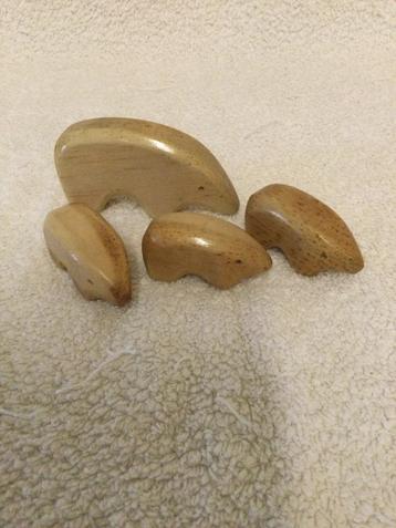 Vintage Antonio Vitali 4 houten varkens Design beschikbaar voor biedingen