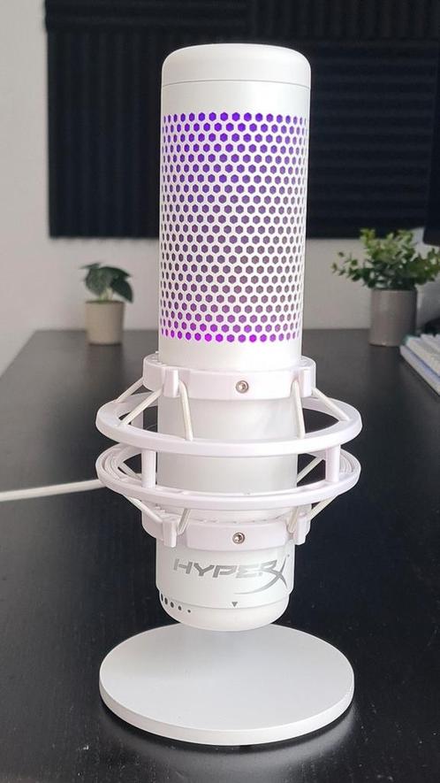 HyperX QuadCast S Witte Microfoon, Muziek en Instrumenten, Microfoons, Zo goed als nieuw, Studiomicrofoon, Ophalen of Verzenden
