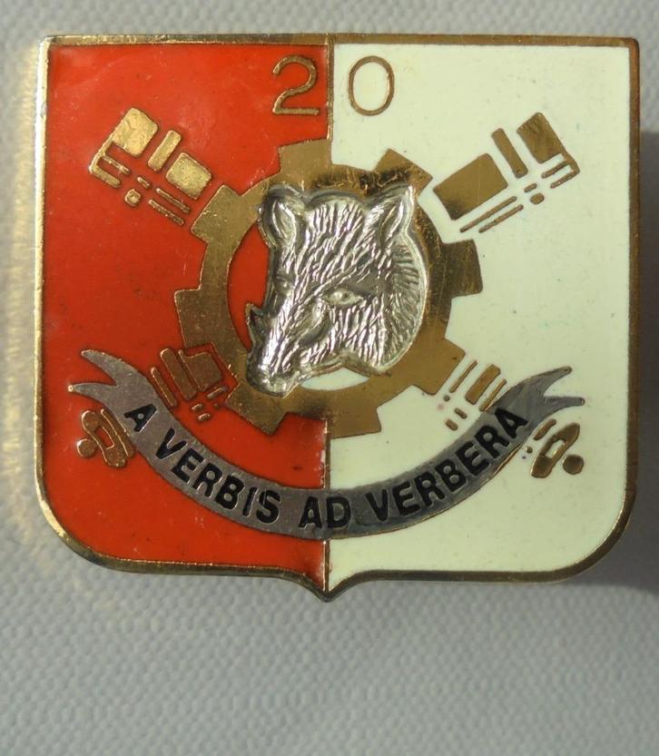 borstzakhanger,artillerie 20 A, Verzamelen, Militaria | Algemeen, Landmacht, Embleem of Badge, Ophalen of Verzenden