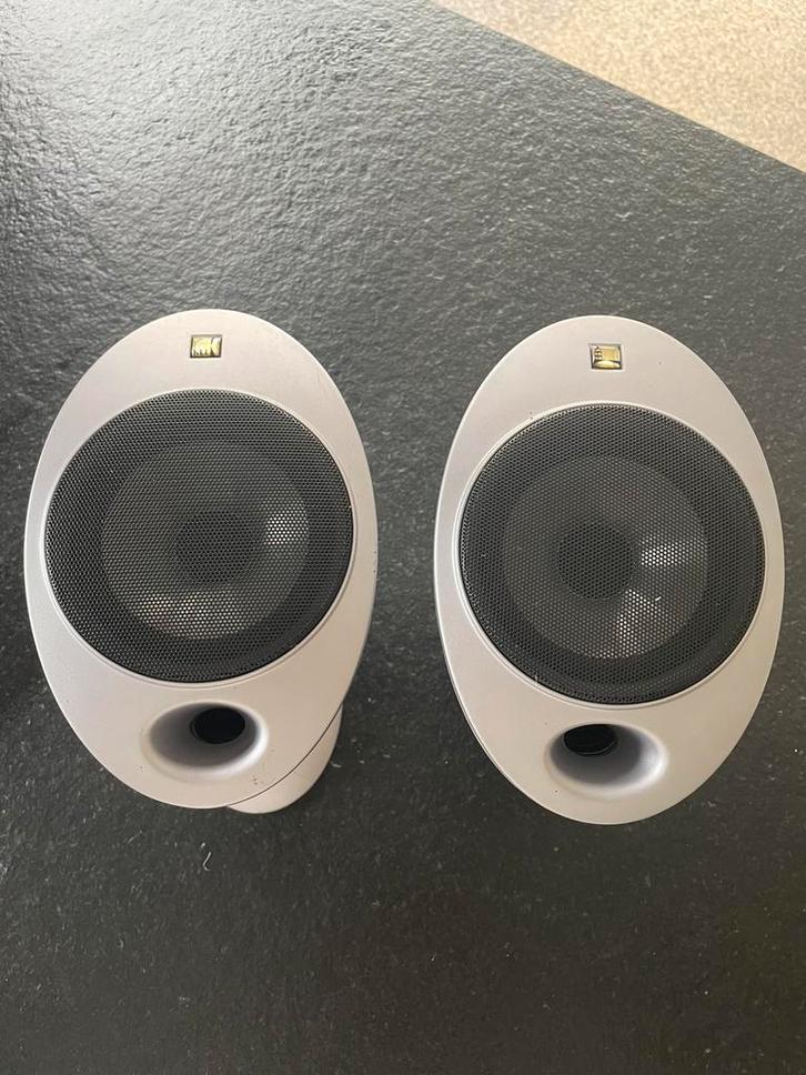KEF HTS2001 satellietspeakers – 2 stuks, Audio, Tv en Foto, Luidsprekerboxen, Gebruikt, Front, Rear of Stereo speakers, 60 tot 120 watt