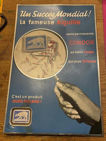 phonographe, gramophone « CONDOR », vendeur d'aiguilles disponible aux enchères