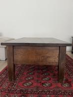 Massief houten salontafel, Huis en Inrichting, Ophalen, Gebruikt, 100 tot 150 cm, Met lade(s)