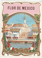 kistetiket  FLOR  DE  MEXICO, Verzamelen, Nieuw, Sigarenbandjes, Verzenden
