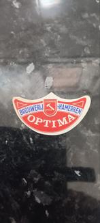 Oud bieretiket optima br t'hamerken Brugge, Verzamelen, Ophalen of Verzenden, Zo goed als nieuw