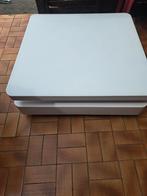 Tafel + glas + wieltjes, Huis en Inrichting, Tafels | Eettafels, Ophalen, Glas