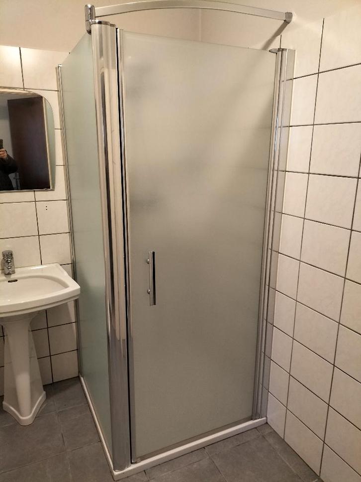 douchedeur en wand uit glas, Doe-het-zelf en Bouw, Sanitair, Zo goed als nieuw, Douche, Glas, Ophalen