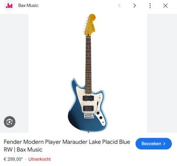 GEZOCHT: Fender Marauder Modern Player, Enlèvement, Neuf, Solid body, Fender