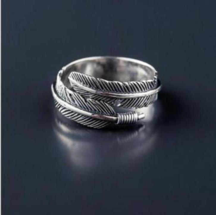 Veer van Thais zilver, open ring, Handtassen en Accessoires, Ringen, Nieuw, Dame of Heer, Zilver, Zilver, Ophalen of Verzenden