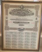 Antiek aandeel Chemins de Fer en Colombie (1920), Ophalen of Verzenden, Aandeel