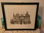 Pentekening van een Gebouw achter glas (Erica Stijnja), Antiek en Kunst, Ophalen