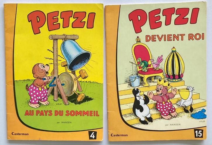 4 BD Petzi ancienne version de Vilhelm Hansen - 6€ pièce, Boeken, Stripverhalen, Gelezen, Meerdere stripboeken, Ophalen of Verzenden