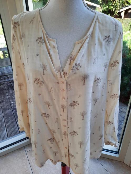 Toffe blouse INDI & COLD - XL, Kleding | Dames, Blouses en Tunieken, Zo goed als nieuw, Maat 46/48 (XL) of groter, Beige, Ophalen of Verzenden