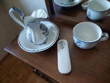 Porseleinen lampetset in Delfts blauw, Antiek en Kunst, Ophalen