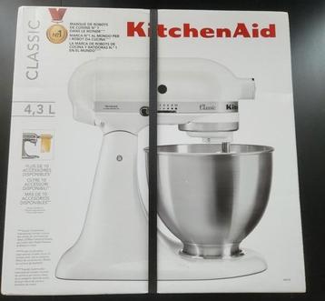 Robot Cuisine KitchenAid 5K45SSEWH Blanc (Neuf), Electroménager, Enlèvement ou Envoi, Neuf