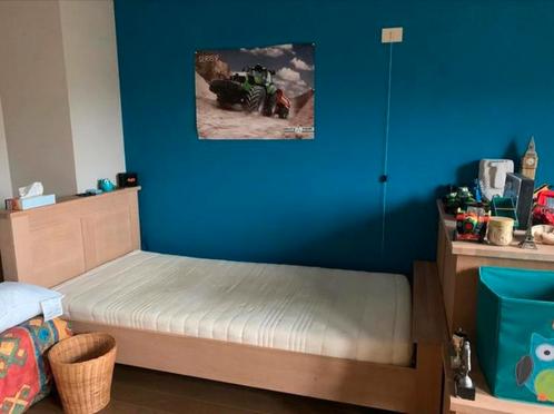 Volledig slaapkamer… massief grijze eiken 1 p slaapkamer, Huis en Inrichting, Slaapkamer | Complete slaapkamers, Zo goed als nieuw