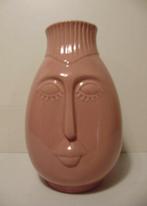 DESIGN : Keramiek vaasje met een hoofd-decor in naïfe stijl, Enlèvement