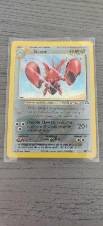 Scizor Neo Discovery Holo 10/75 Pokemon Kaart - Ex/NM beschikbaar voor biedingen