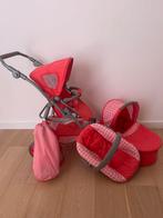 Poppenwagen + bedje roze, Kinderen en Baby's, Speelgoed | Poppen, Ophalen, Zo goed als nieuw, Babypop