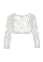 grote maat bolero kant ivoor maat 44 46 48 50 52, Kleding | Dames, Ophalen of Verzenden, Nieuw, Wit, Trouwjurk