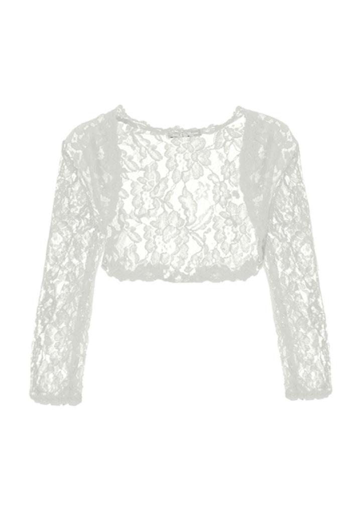 grote maat bolero kant ivoor maat 44 46 48 50 52, Kleding | Dames, Trouwkleding en Trouwaccessoires, Nieuw, Trouwjurk, Wit, Ophalen of Verzenden