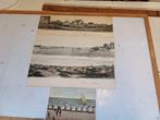 ansichtkaarten 3 panoramische uitsplitsing 1900 + 1 reis, Affranchie, Flandre Occidentale, Enlèvement ou Envoi, Avant 1920