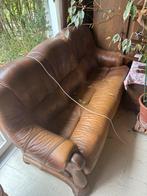 Salon en cuir à donner et emporter, Ophalen, Ancien, Gebruikt, Hout