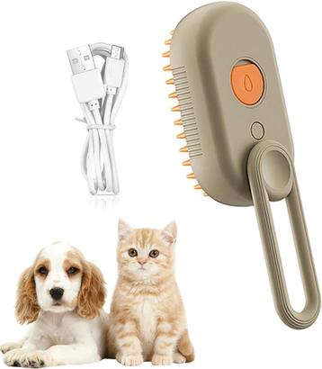 Brosse à Vapeur Électrique 3 en 1 pour Chien et Chat,