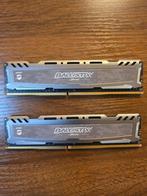 2x 8GB DDR4 3000MHz Crucial Ballistix, Computers en Software, RAM geheugen, Gebruikt, DDR4, Ophalen of Verzenden, Desktop