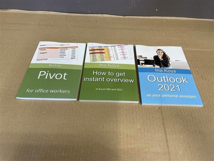 ina koys - Outlook 2021 - Pivot - Excel instant overview, Boeken, Studieboeken en Cursussen, Nieuw, Ophalen of Verzenden