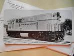 Reclamedrukwerk: afbeeldingen van treinen, Verzamelen, 1940 tot 1960, Gebruikt, Ophalen of Verzenden, Prent