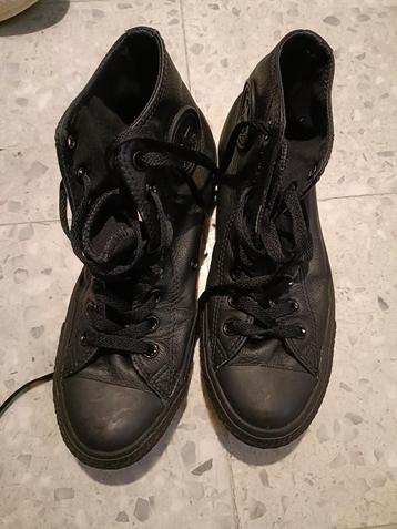 All Stars zwart leder maat 39.5 beschikbaar voor biedingen