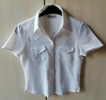 Chemisier femme blanche, Taille 38/40 (M), Comme neuf, Clockhouse, Blanc