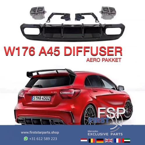 W176 FACELIFT A45 AMG DIFFUSER + UITLAAT SIERSTUKKEN AERO PA, Auto-onderdelen, Overige Auto-onderdelen